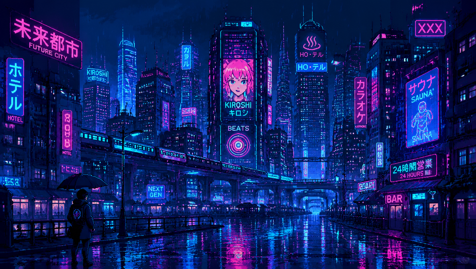Landing imersiva cyberpunk